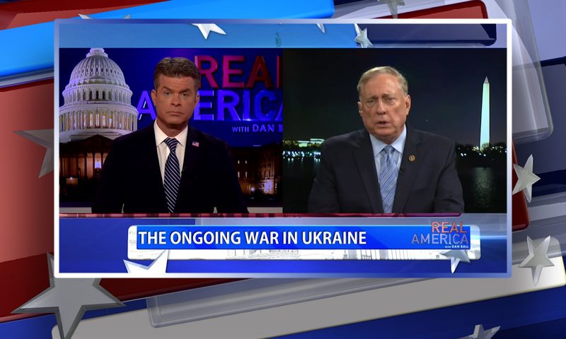Video still from Col. Doug Macgregor's interview with Real America on One America News Network
