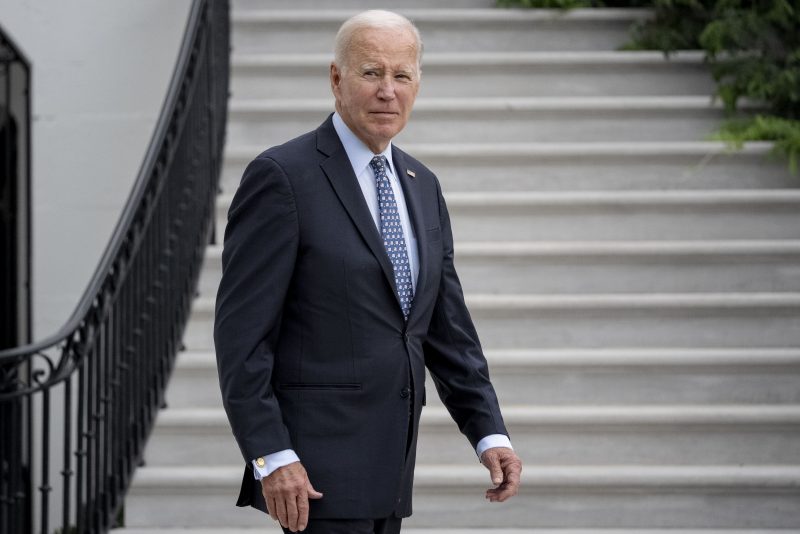 President Joe Biden walks out of the White House to board Marine One on the South Lawn in Washington, Sunday, Sept. 17, 2023, for a short trip to Andrews Air Force Base, Md., and then on to New York for the United Nations General Assembly. (AP Photo/Andrew Harnik)