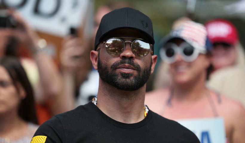 ORLANDO, FLORIDA - FEBRUARY 27: Enrique Tarrio, leader of the Proud Boys, stands outside of the Hyatt Regency where the Conservative Political Action Conference is being held on February 27, 2021 in Orlando, Florida. Begun in 1974, CPAC brings together conservative organizations, activists, and world leaders to discuss issues important to them. (Photo by Joe Raedle/Getty Images)