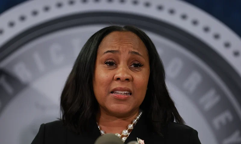 Georgia Grand Jury Delivers Indictment In 2020 Election Case ATLANTA, GEORGIA - AUGUST 14: Fulton County District Attorney Fani Willis speaks during a news conference at the Fulton County Government building on August 14, 2023 in Atlanta, Georgia. A grand jury today handed up an indictment naming former President Donald Trump and his Republican allies over an alleged attempt to overturn the 2020 election results in the state. (Photo by Joe Raedle/Getty Images)