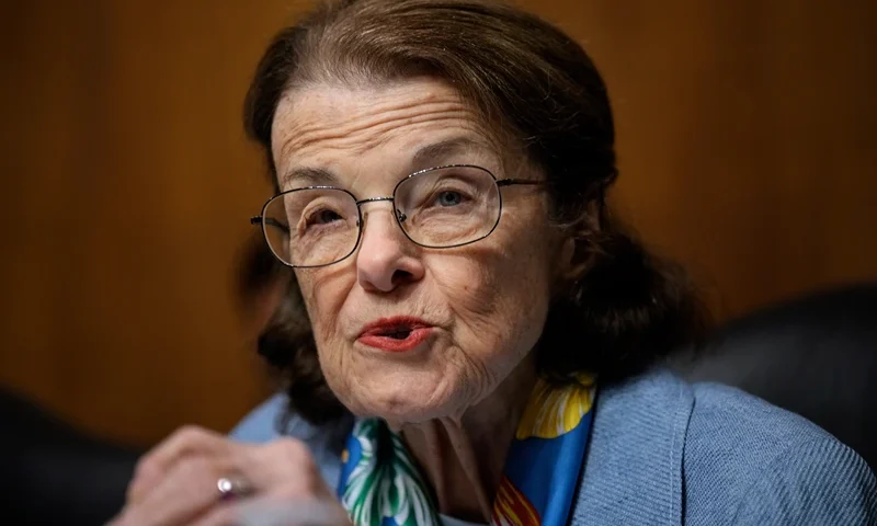 Senate Judiciary Committee Holds Meeting On Pending Nominations WASHINGTON, DC - SEPTEMBER 6: Sen. Dianne Feinstein (D-CA) speaks during a Senate Judiciary Committee hearing on judicial nominations on Capitol Hill September 6, 2023 in Washington, DC. During the hearing the committee considered five judges for federal vacancies. (Photo by Drew Angerer/Getty Images)