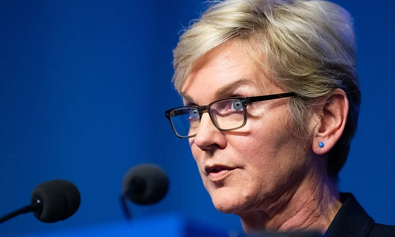 VIENNA, AUSTRIA - SEPTEMBER 25: Jennifer M. Granholm, U.S. Secretary of Energy, speaks at the 67th Annual Regular Session of the General Conference of the International Atomic Energy Agency (IAEA) on September 25, 2023 in Vienna, Austria. Among issues on the agenda are proposed safeguards for nuclear power stations in Ukraine and North Korea. (Photo by Thomas Kronsteiner/Getty Images)