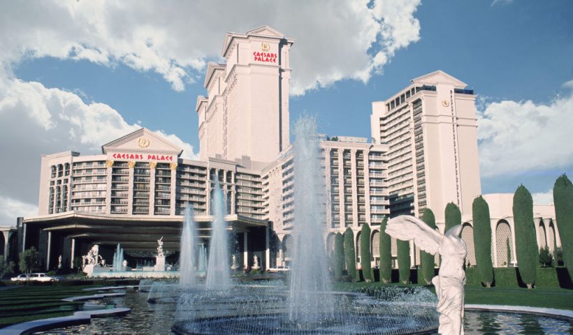 LAS VEGAS - UNDATED: The exterior of Caesars Palace, where singer Celine Dion's concert, "A New Day," will be held, is seen in Las Vegas, Nevada. Opening night is on March 25, 2003. (Photo courtesy of ? CDA Productions (Las Vegas) Inc, 2003 via Getty Images)