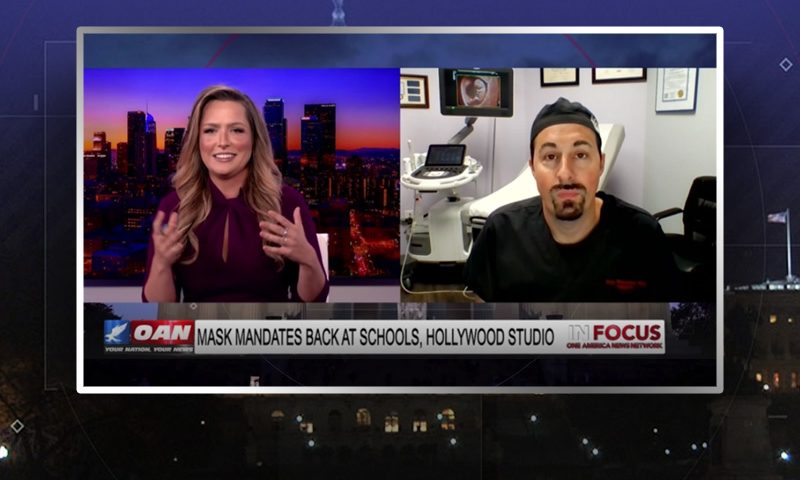Video still from Dr. Greg Marchand's interview with In Focus on One America News Network