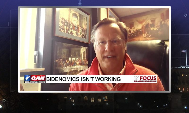 Video still from Dr. Dave Brat's interview with In Focus on One America News Network