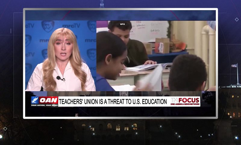 Video still from Tierin Rose's interview with In Focus on One America News Network