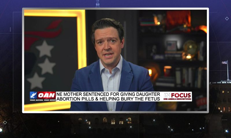 Video still from Ryan Helfenbein's interview with In Focus on One America News Network