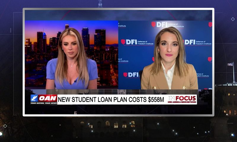 Video still from Angela Morabito's interview with In Focus on One America News Network