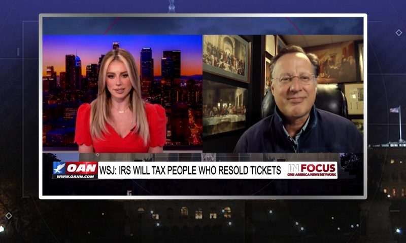 Video still from Dave Brat's interview with In Focus on One America News Network