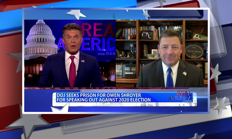 Video still from Ed Martin's interview with Real America on One America News Network