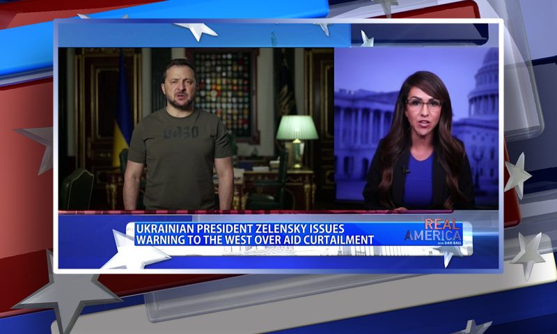 Video still from Rep. Lauren Boebert's interview with Real America on One America News Network