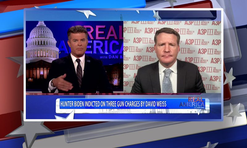 Video still from Mike Davis' interview with Real America on One America News Network