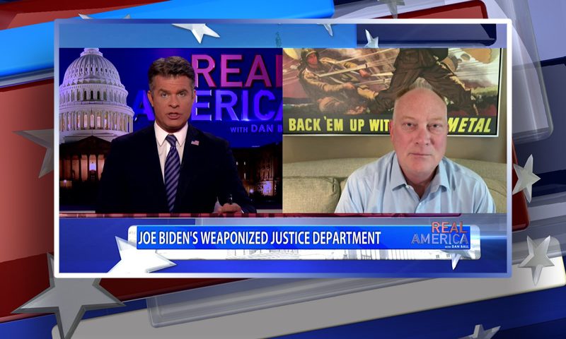 Video still from Matt Maddock's interview with Real America on One America News Network