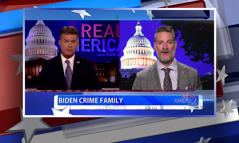 Video still from Rep. Greg Steube's interview with Real America on One America News Network