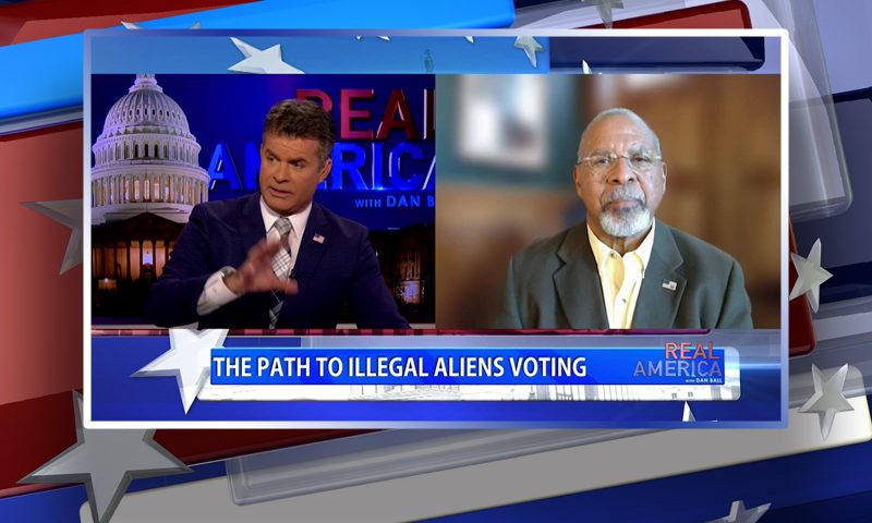 Video still from Ken Blackwell's interview with Real America on One America News Network