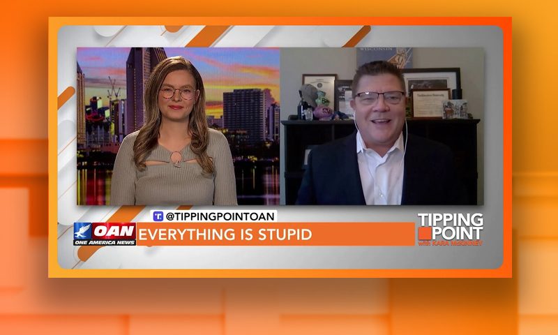 Video still from Jim Nelles' interview with Tipping Point on One America News Network