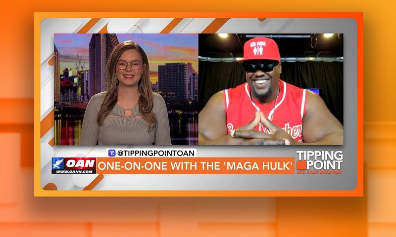 Video still from Stephen Davis' interview with Tipping Point on One America News Network