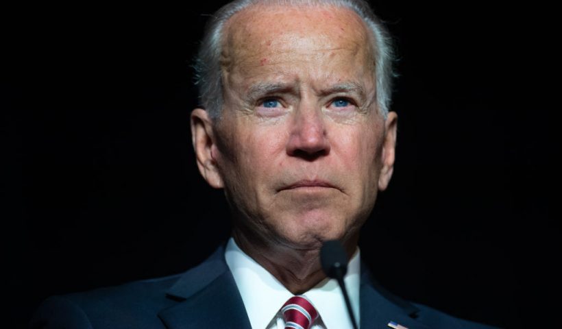 Former US Vice President Joe Biden speaks during the First State Democratic Dinner in Dover, Delaware, on March 16, 2019. (Photo by SAUL LOEB / AFP) (Photo by SAUL LOEB/AFP via Getty Images)