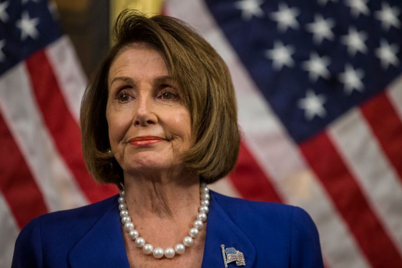 WASHINGTON, DC - OCTOBER 16: House Speaker Nancy Pelosi (D-CA) looks on during a news conference discussing H.R. 3, the Lower Drug Costs Now Act, on Capitol Hill on October 16, 2019 in Washington, DC. The bill aims to end the ban on Medicare negotiating directly with drug companies, and reinvest in innovation medical treatment. (Photo by Zach Gibson/Getty Images)
