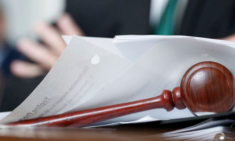 WASHINGTON, DC - DECEMBER 17: The gavel sits in front of House Rules Committee chairman Rep. Jim McGovern (D-MA) during a House Rules Committee hearing on the impeachment against President Donald Trump on December 17, 2019 in Washington, DC. (Photo by Andrew Harnik-Pool/Getty Images)