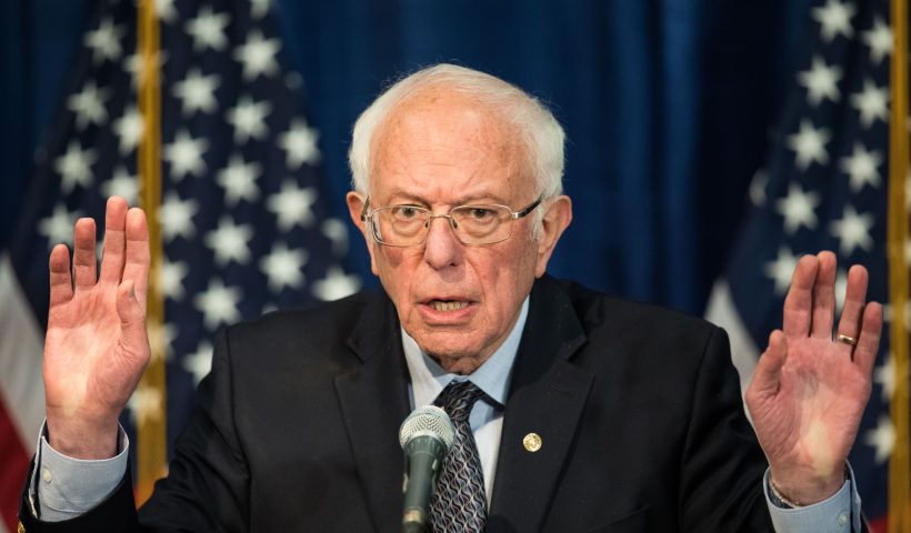 BURLINGTON, VT - MARCH 11: Democratic presidential candidate Sen. Bernie Sanders (I-VT) delivers a campaign update at the Hotel Vermont on March 11, 2020 in Burlington, Vermont. (Photo by Scott Eisen/Getty Images)