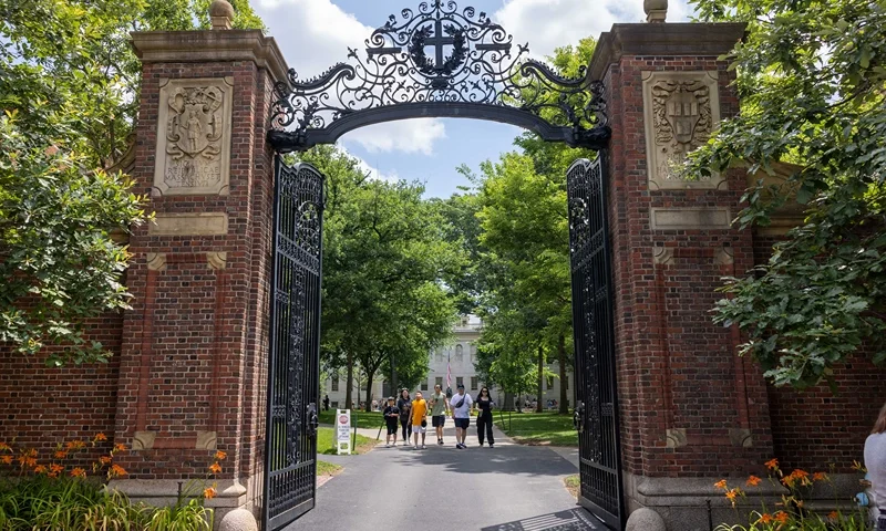 Supreme Court Rules Affirmative Action Is Unconstitutional In Landmark Case With Harvard And UNC CAMBRIDGE, MASSACHUSETTS - JUNE 29: People walk through the gate on Harvard Yard at the Harvard University campus on June 29, 2023 in Cambridge, Massachusetts. The U.S. Supreme Court ruled that race-conscious admission policies used by Harvard and the University of North Carolina violate the Constitution, bringing an end to affirmative action in higher education. (Photo by Scott Eisen/Getty Images)