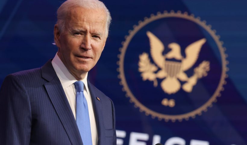 WILMINGTON, DELAWARE - DECEMBER 11: U.S. President-elect Joe Biden speaks during an event to announce new cabinet nominations at the Queen Theatre on December 11, 2020 in Wilmington, Delaware. President-elect Joe Biden is continuing to round out his domestic team with the announcement of his choices for cabinet secretaries of Veterans Affairs and Agriculture, and the heads of his domestic policy council and the U.S. Trade Representative. (Photo by Chip Somodevilla/Getty Images)