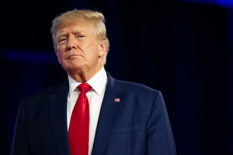 DALLAS, TEXAS - AUGUST 06: Former U.S. President Donald Trump speaks at the Conservative Political Action Conference (CPAC) at the Hilton Anatole on August 06, 2022 in Dallas, Texas. CPAC began in 1974, and is a conference that brings together and hosts conservative organizations, activists, and world leaders in discussing current events and future political agendas. (Photo by Brandon Bell/Getty Images)