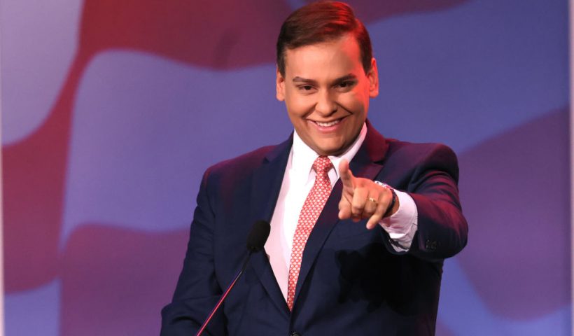 LAS VEGAS, NEVADA - NOVEMBER 18: U.S. Representative-elect George Santos (R-NY) speaks at the Republican Jewish Coalition annual leadership meeting on November 19, 2022 in Las Vegas, Nevada. The meeting comes on the heels of former President Donald Trump becoming the first candidate to declare his intention to seek the GOP nomination in the 2024 presidential race. (Photo by Scott Olson/Getty Images)