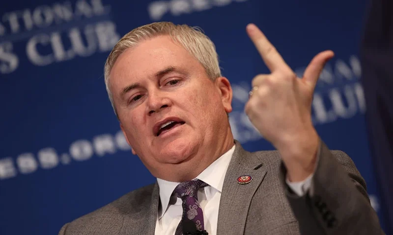 WASHINGTON, DC - JANUARY 30: U.S. Rep. James Comer (R-KY), Chairman of the House Oversight and Accountability Committee, speaks at a media event at the National Press Club on January 30, 2023 in Washington, DC. Comer outlined his committee's agenda for the upcoming Congress including his plan to investigate President Biden's son Hunter Biden and his overseas business deals. (Photo by Kevin Dietsch/Getty Images)