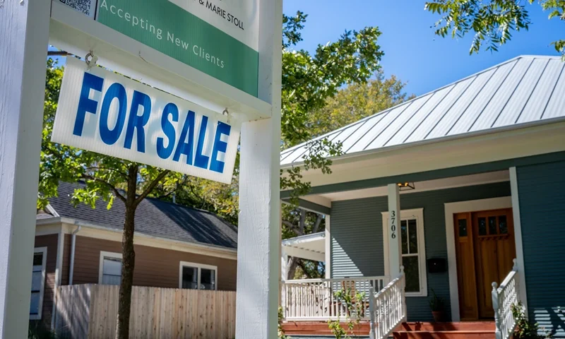 AUSTIN, TEXAS - OCTOBER 16: A home available for sale is shown on October 16, 2023 in Austin, Texas. Home sales have slowed as the cost of borrowing has increased and the country continues seeing record-high mortgage rates. (Photo by Brandon Bell/Getty Images)
