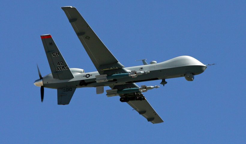Reaper Aircraft Flies Without Pilot From Creech AFB CREECH AIR FORCE BASE, NV - AUGUST 08: An MQ-9 Reaper flies by August 8, 2007 at Creech Air Force Base in Indian Springs, Nevada. The Reaper is the Air Force's first "hunter-killer" unmanned aerial vehicle (UAV), designed to engage time-sensitive targets on the battlefield as well as provide intelligence and surveillance. The jet-fighter sized Reapers are 36 feet long with 66-foot wingspans and can fly for up to 14 hours fully loaded with laser-guided bombs and air-to-ground missiles. They can fly twice as fast and high as the smaller MQ-1 Predators, reaching speeds of 300 mph at an altitude of up to 50,000 feet. The aircraft are flown by a pilot and a sensor operator from ground control stations. The Reapers are expected to be used in combat operations by the U.S. military in Afghanistan and Iraq within the next year. (Photo by Ethan Miller/Getty Images)
