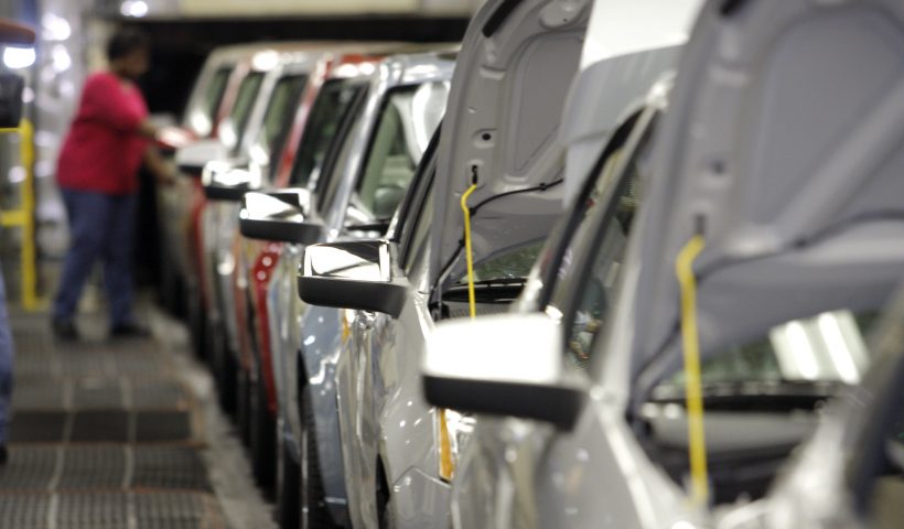 WAYNE, MI - OCTOBER 15: The new 2008 Ford Focus goes through final assembly after the launch of the 2008 Ford Focus at the Wayne Stamping and Assembly Plant October 15, 2007 in Wayne, Michigan. Ford is next in line for the United Auto Workers union to negotiate a new contract for its members, after coming to terms with General Motors and Chrysler. (Photo by Bill Pugliano/Getty Images)