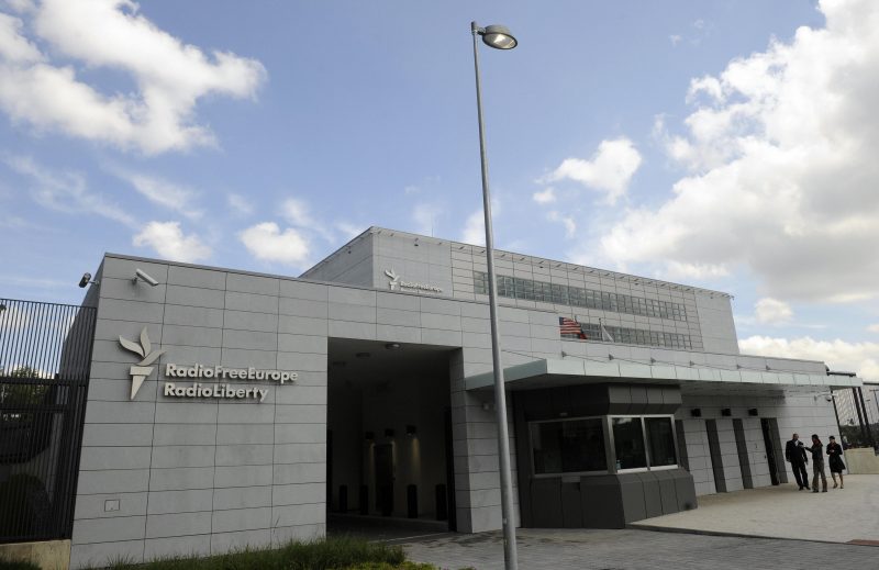 The new headquarters of the Radio Free Europe/Radio Liberty (RFE/RL) is pictured shortly after the official opening of RFE/RL's new headquarters on May 12, 2009 in Prague. AFP PHOTO/MICHAL CIZEK (Photo credit should read MICHAL CIZEK/AFP via Getty Images)