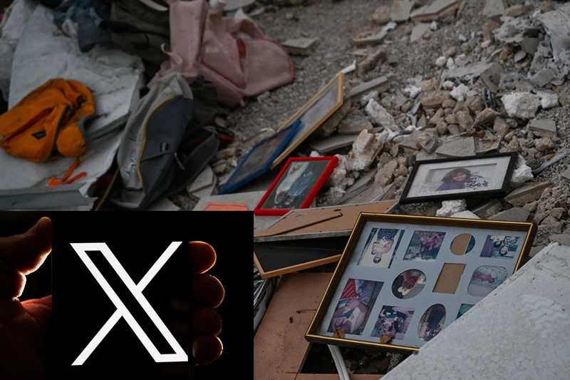 B| Israel Declares War Following Large-Scale Hamas Attacks
BE'ERI, ISRAEL - OCTOBER 11: Family photos and personal items are scattered amongst the rumble of a destroyed house near the border with Gaza on October 11, 2023 in Be'eri, Israel. More than 100 civilians were killed at Kibbutz Be'eri which is about 12% of the kibbutz's population. Israel has sealed off Gaza and conducted airstrikes on Palestinian territory after an attack by Hamas killed hundreds and took more than 100 hostages. On October 7, the Palestinian militant group Hamas launched a surprise attack on Israel from Gaza by land, sea, and air, killing over 700 people and wounding more than 2000. Israeli soldiers and civilians have also been taken hostage by Hamas and moved into Gaza. The attack prompted a declaration of war by Israeli Prime Minister Benjamin Netanyahu. (Photo by Alexi J. Rosenfeld/Getty Images) F | Elon Musk Changes Twitter Name And Logo To X
LONDON, ENGLAND - JULY 24: A photo illustration of the new Twitter logo on July 24, 2023 in London, England. Elon Musk has revealed today a new logo for Twitter, which constitutes the letter 'X' as part of a rebrand of the company. (Photo Illustration by Dan Kitwood/Getty Images)
