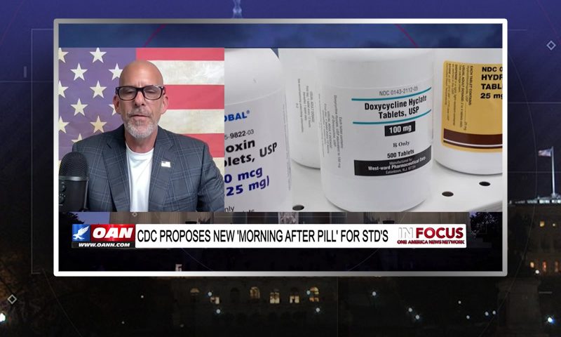 Video still from In Focus on One America News Network during an interview with the guest, Dr. Jeff Barke.