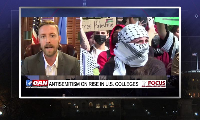 Video still from In Focus on One America News Network during an interview with the guest, Ryan Walters.
