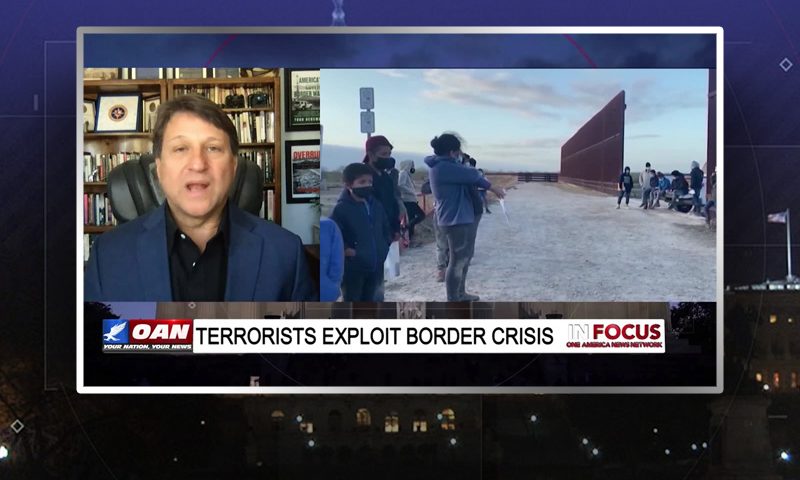 Video still from In Focus on One America News Network during an interview with the guest, Todd Bensman.