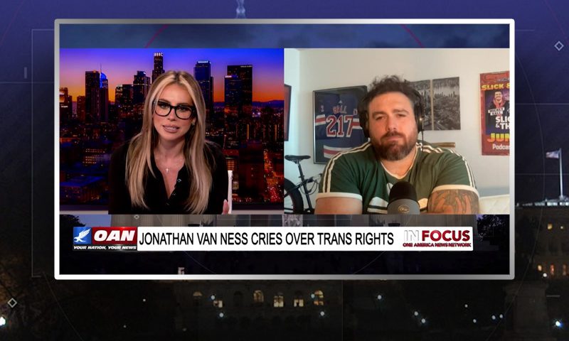 Video still from Gerard Michaels' interview with In Focus on One America News Network
