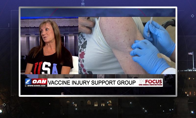 Video still from In Focus on One America News Network during an interview with the guest, Jana Brunn.