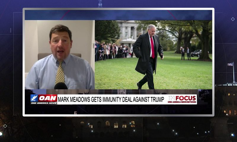 Video still from In Focus on One America News Network during an interview with the guest, Ed Martin.
