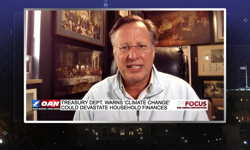 Video still from Dave Brat's interview with In Focus on One America News Network