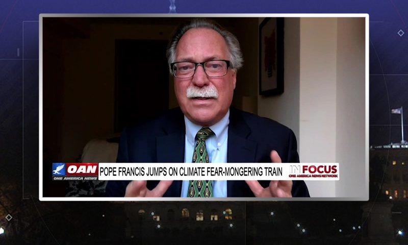 Video still from Gregory Wrightstone's interview with In Focus on One America News Network