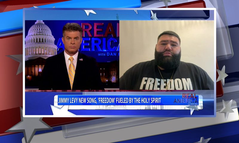 Video still from Jimmy Levy's interview with Real America on One America News Network