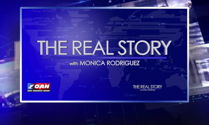 Video still from The Real Story on One America News Network.