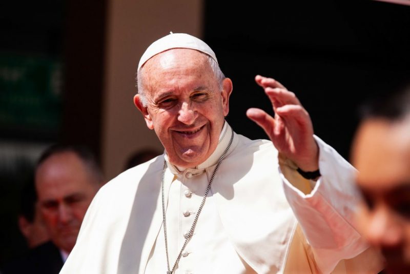 BANGKOK, THAILAND - NOVEMBER 21: Pope Francis visits the Saint Louis Hospital on November 21, 2019 in Bangkok, Thailand. Pope Francis arrived in Bangkok yesterday to begin a three day tour in Thailand followed by Japan. This is the first visit by the head of the Roman Catholic church since St. John Paul II back in 1984. Thailand, a Buddhist country has approximately 388,000 Catholics, out of 69 million people. (Photo by Lauren DeCicca/Getty Images)