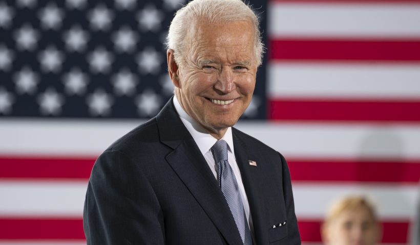 PORTLAND, OR - APRIL 21: U.S. President Joe Biden delivers remarks on infrastructure at the Portland Air National Guard base on April 21, 2022 in Portland, Oregon. The speech marks the beginning of the president's multi-day trip to the Northwest, with stops in Portland and Seattle, Washington. (Photo by Nathan Howard/Getty Images)