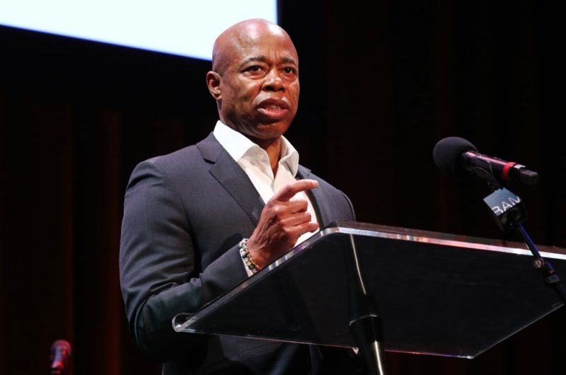 NEW YORK, NEW YORK - JANUARY 17: New York City Mayor Eric Adams speaks onstage at the 36th Annual Brooklyn Tribute to Dr. Martin Luther King, Jr. at Brooklyn Academy of Music on January 17, 2022 in New York City. (Photo by Astrid Stawiarz/Getty Images for Brooklyn Academy of Music )