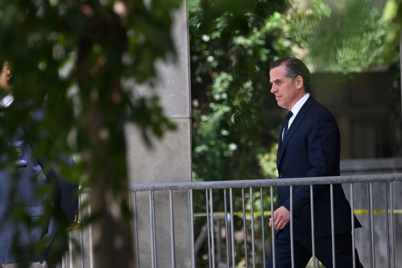 WILMINGTON, DELAWARE - JULY 26: Hunter Biden, son of U.S. President Joe Biden, departs the J. Caleb Boggs Federal Building and United States Courthouse on July 26, 2023 in Wilmington, Delaware. Biden pleaded not guilty to two misdemeanor tax charges in a deal with prosecutors to avoid prosecution on an additional gun charge. However, the federal judge overseeing the case unexpectedly delayed Biden's plea deal and deferred her decision until more information is put forth by both the prosecution and the defense. (Photo by Mark Makela/Getty Images)