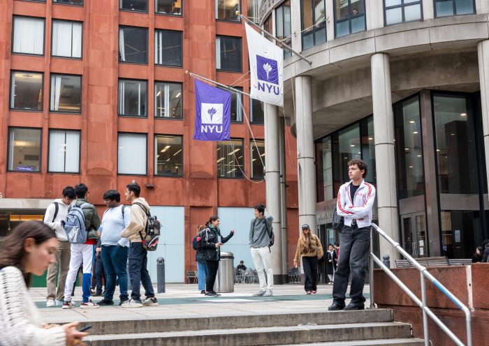 NEW YORK, NEW YORK - OCTOBER 30: People walk by New York University (NYU) as tensions between supporters of Palestine and Israel increase on college campuses across the nation on October 30, 2023 in New York City. The Biden administration is announcing new actions in an attempt to crack down on antisemitic incidents on college campuses following the Hamas terror attacks on Israel. Many Jewish and Israeli students have felt threatened after large and vocal demonstrations against the fighting in Gaza broke out at numerous universities. (Photo by Spencer Platt/Getty Images)